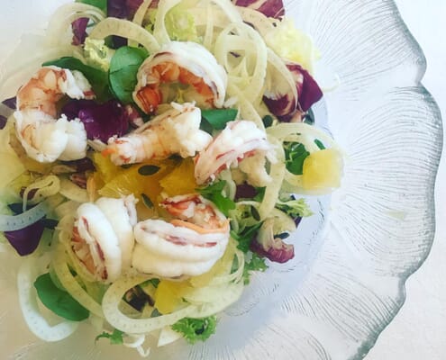Insalata di finocchio, arancia e gamberi Nutrizionista a Riccione e Rimini